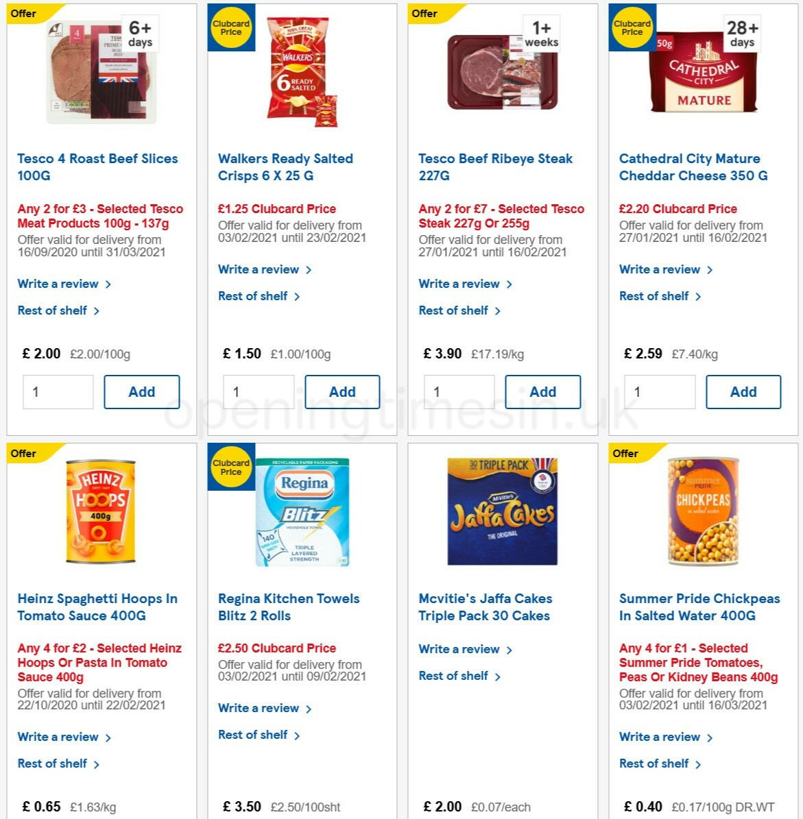 TESCO Offers from 3 February