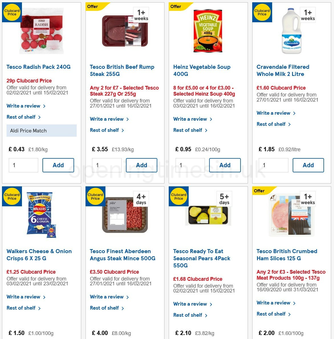 TESCO Offers from 3 February