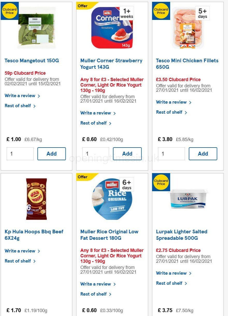 TESCO Offers from 3 February