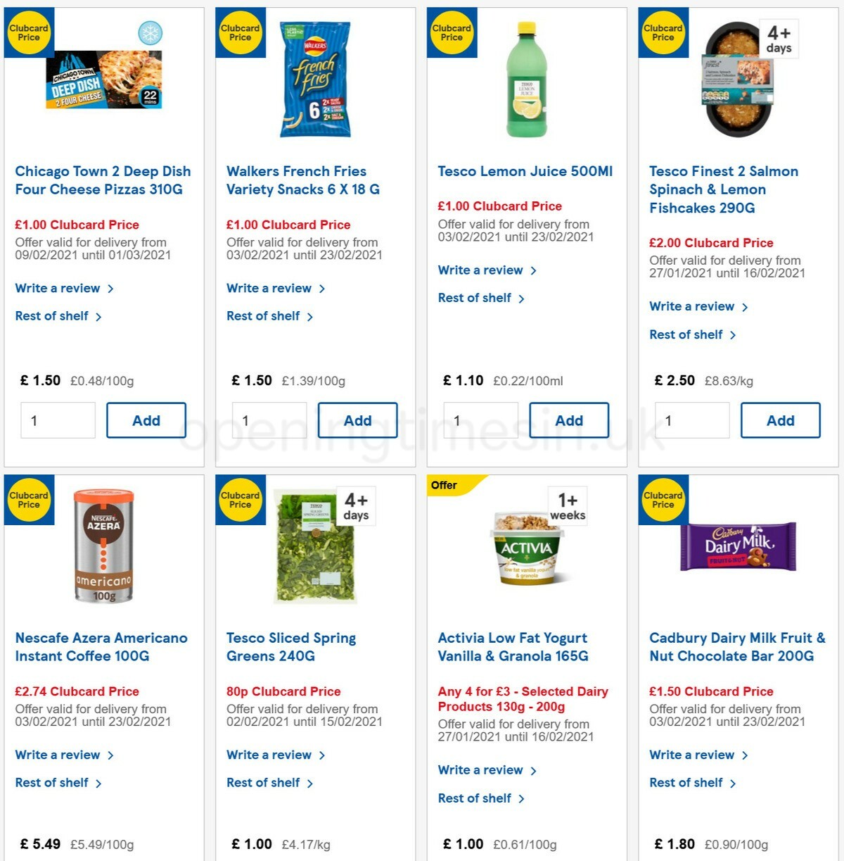 TESCO Offers from 10 February