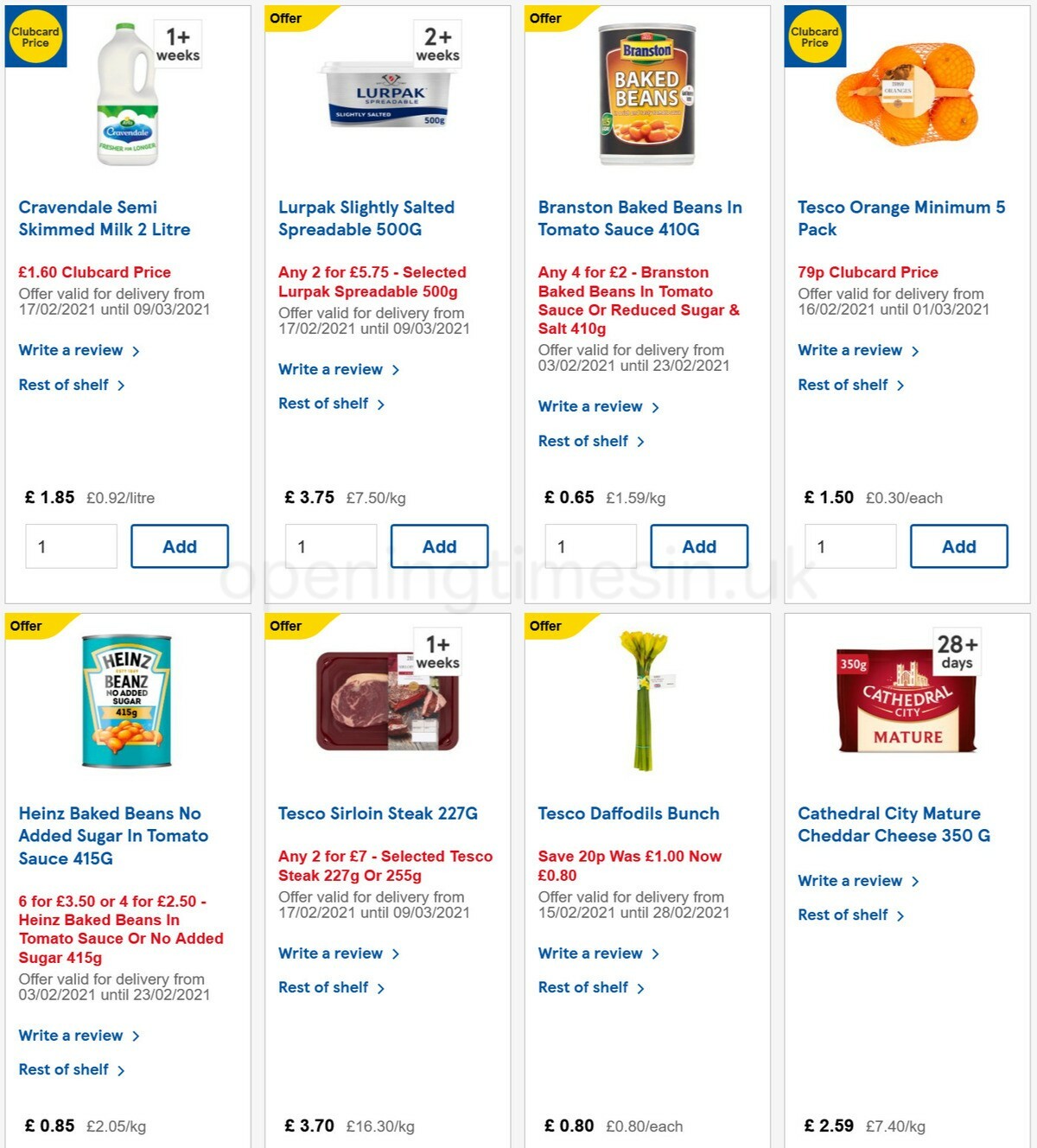 TESCO Offers from 17 February