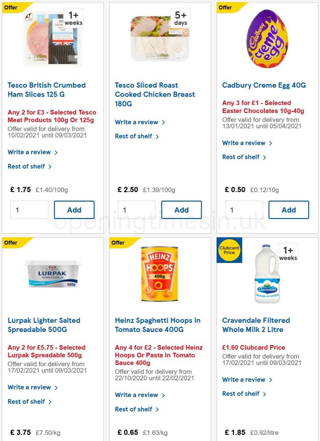 TESCO Offers from 17 February