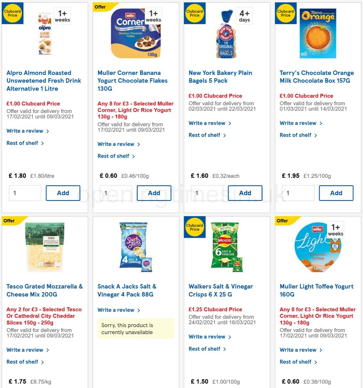 TESCO Offers from 3 March