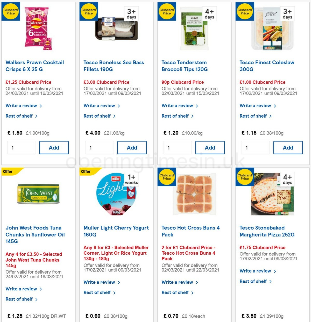 TESCO Offers from 3 March