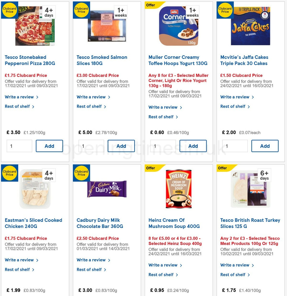 TESCO Offers from 3 March