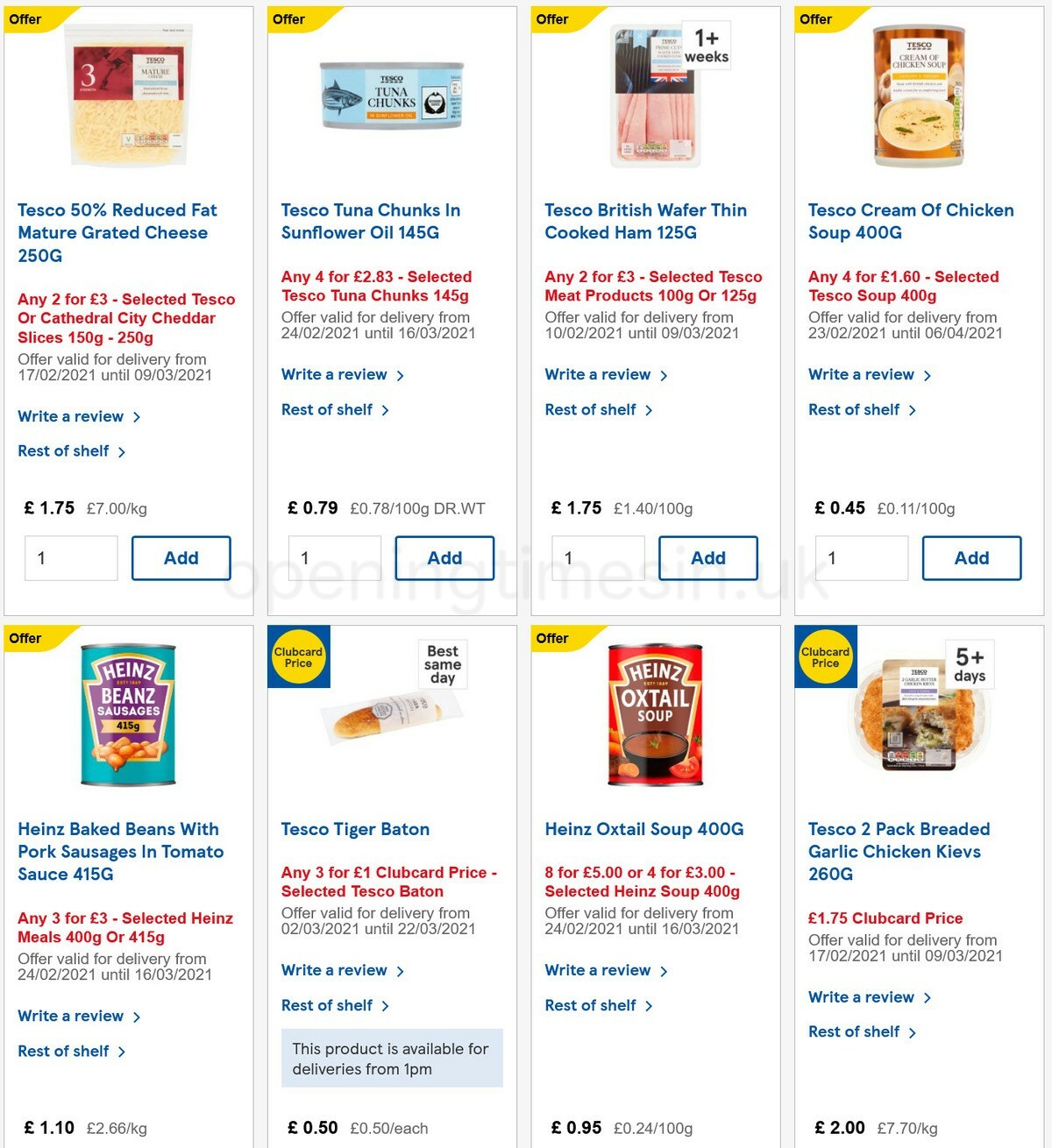 TESCO Offers from 3 March