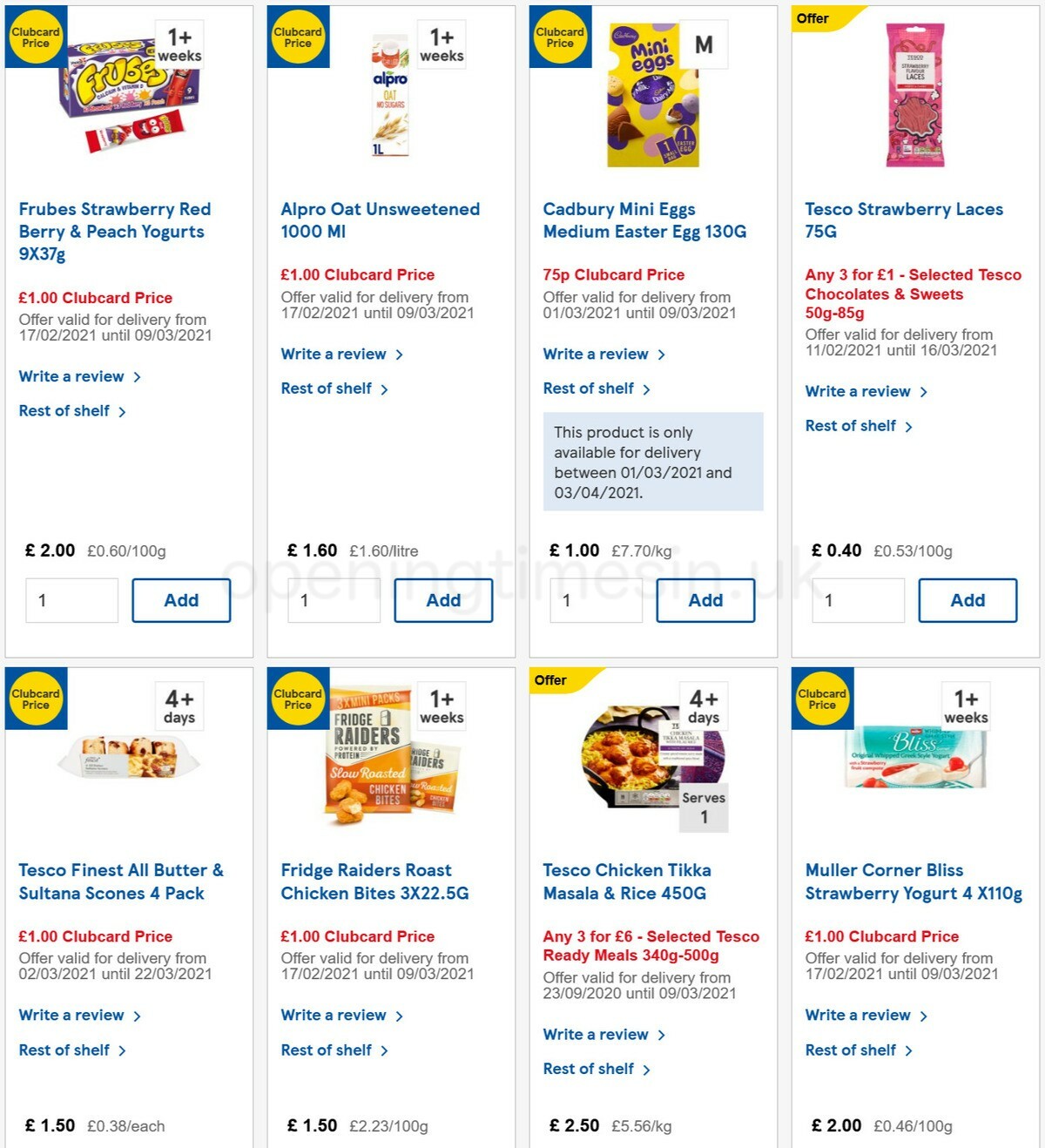 TESCO Offers from 3 March