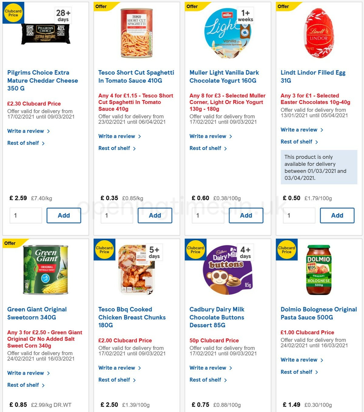 TESCO Offers from 3 March