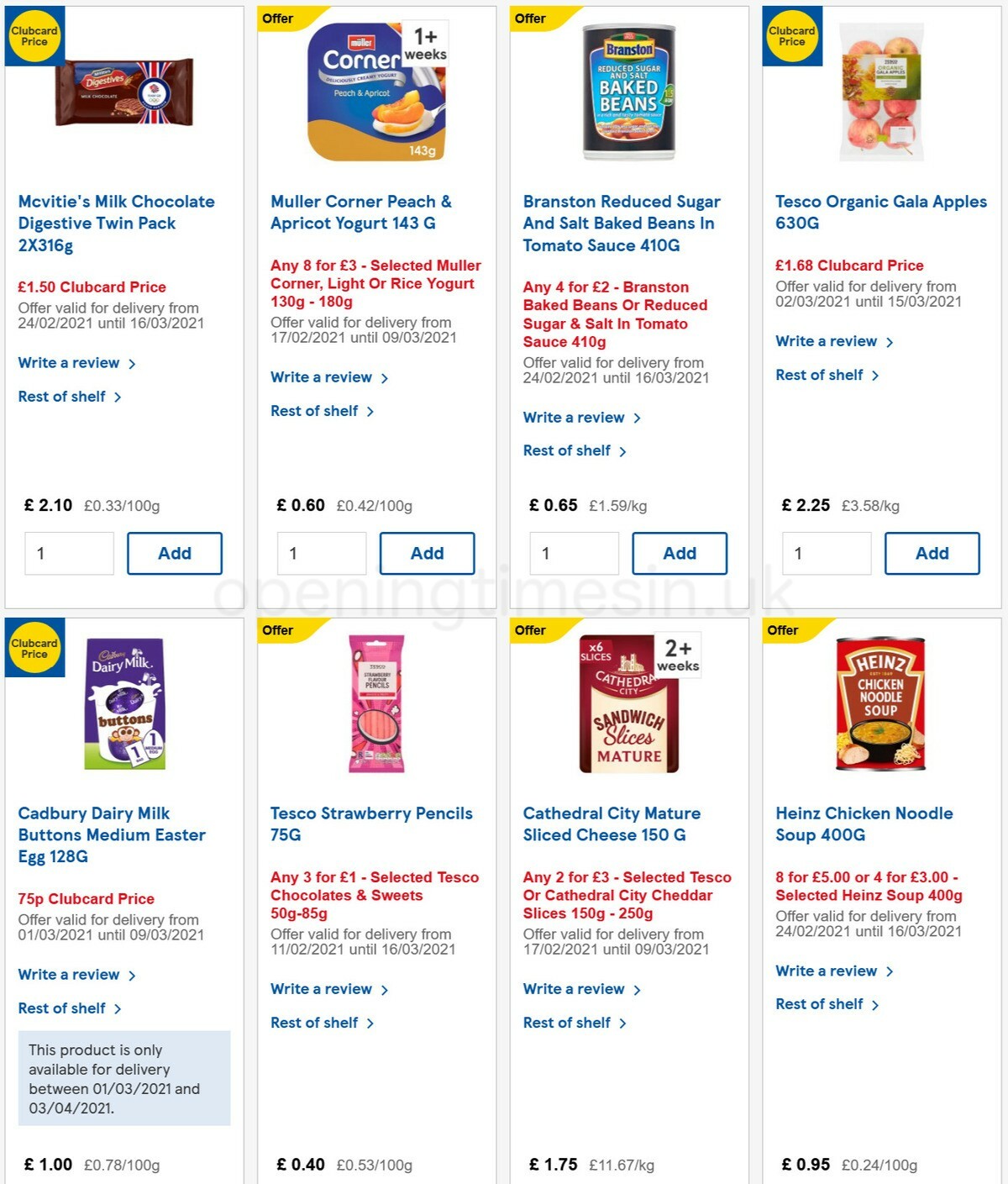 TESCO Offers from 3 March