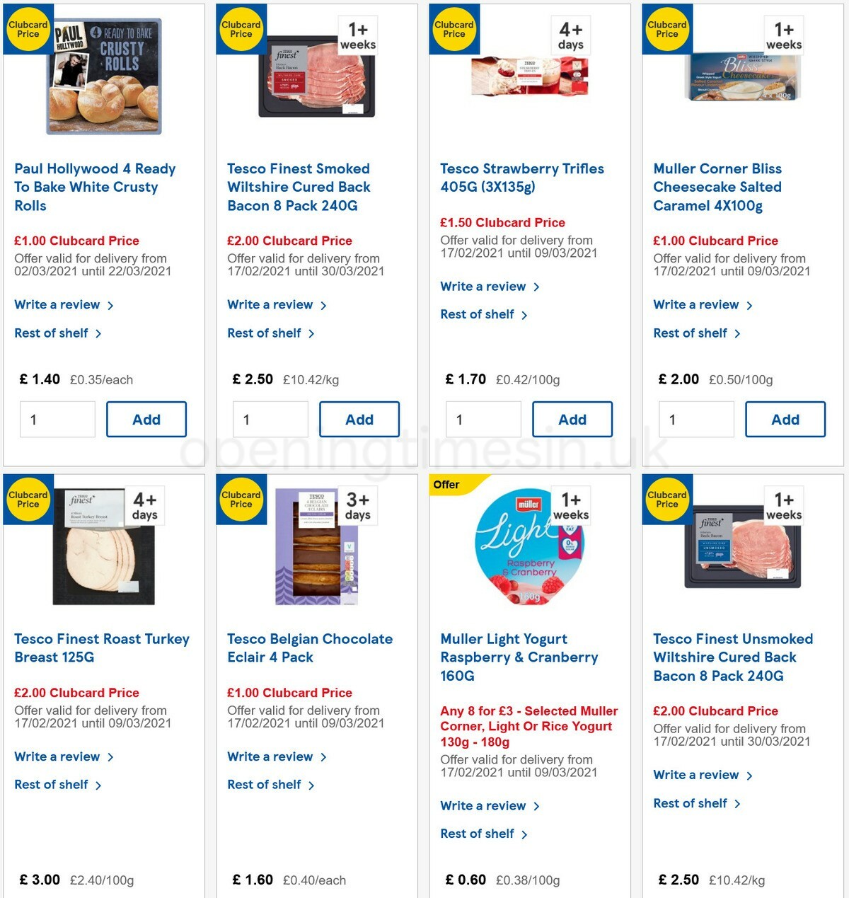 TESCO Offers from 3 March