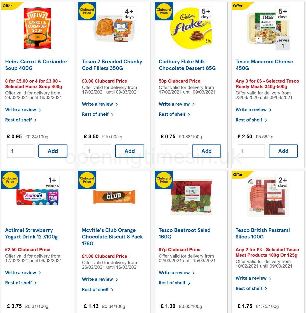 TESCO Offers from 3 March