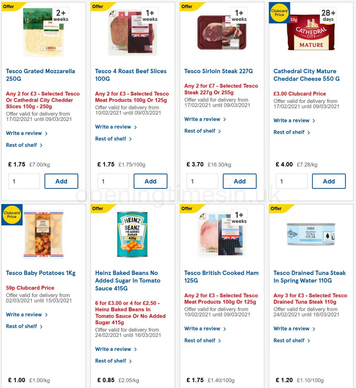 TESCO Offers from 3 March
