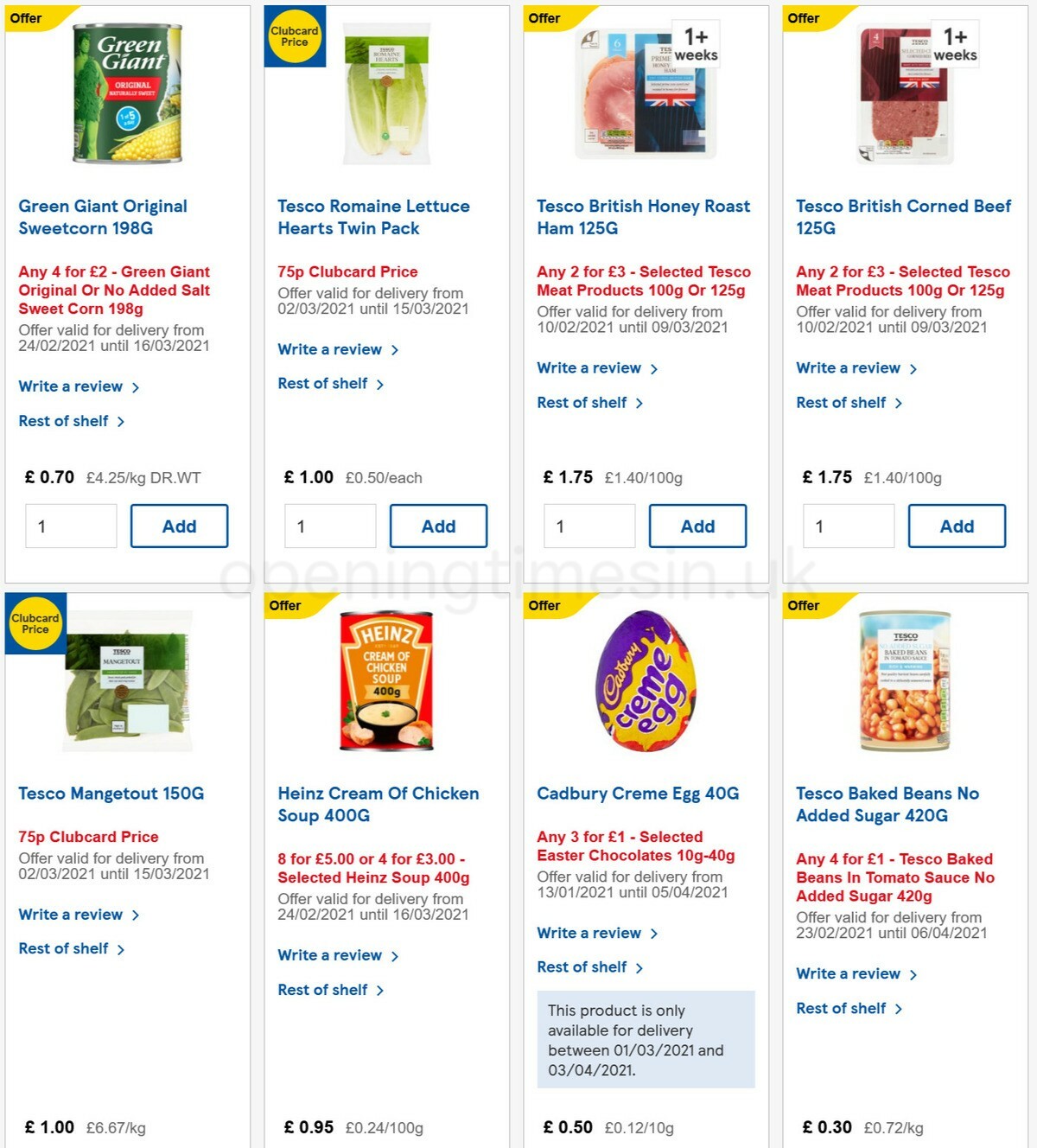 TESCO Offers from 3 March