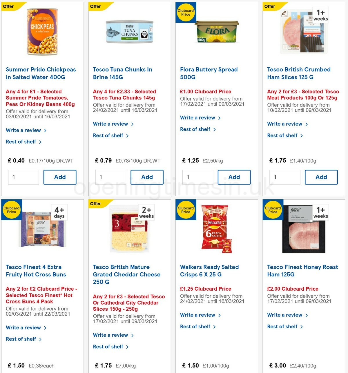 TESCO Offers from 3 March