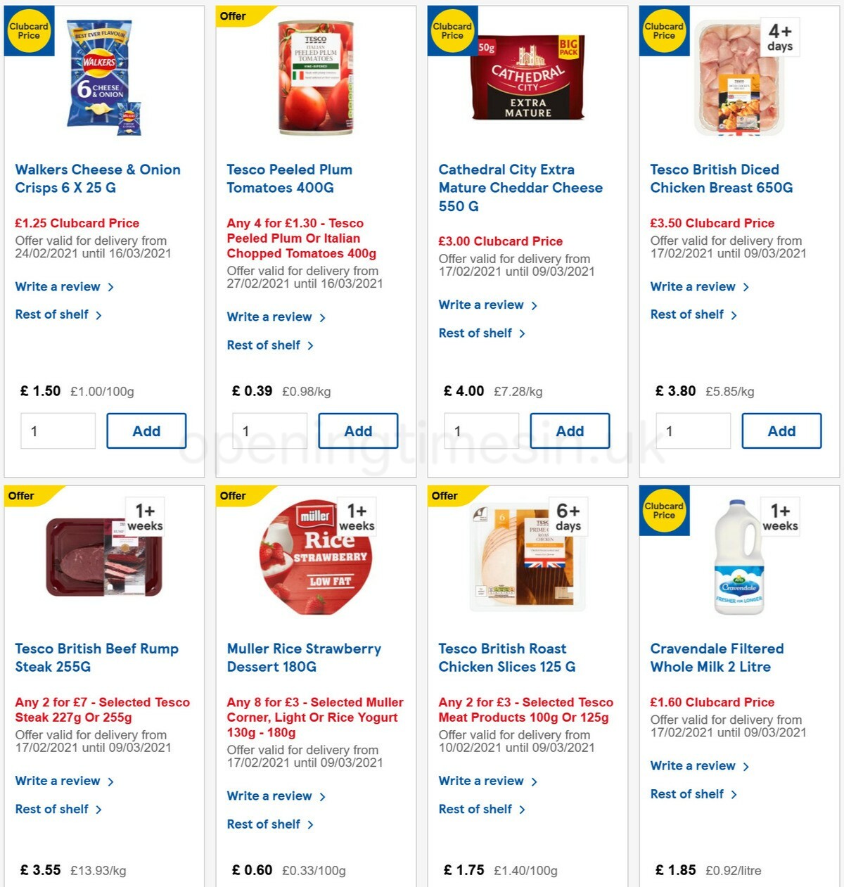 TESCO Offers from 3 March