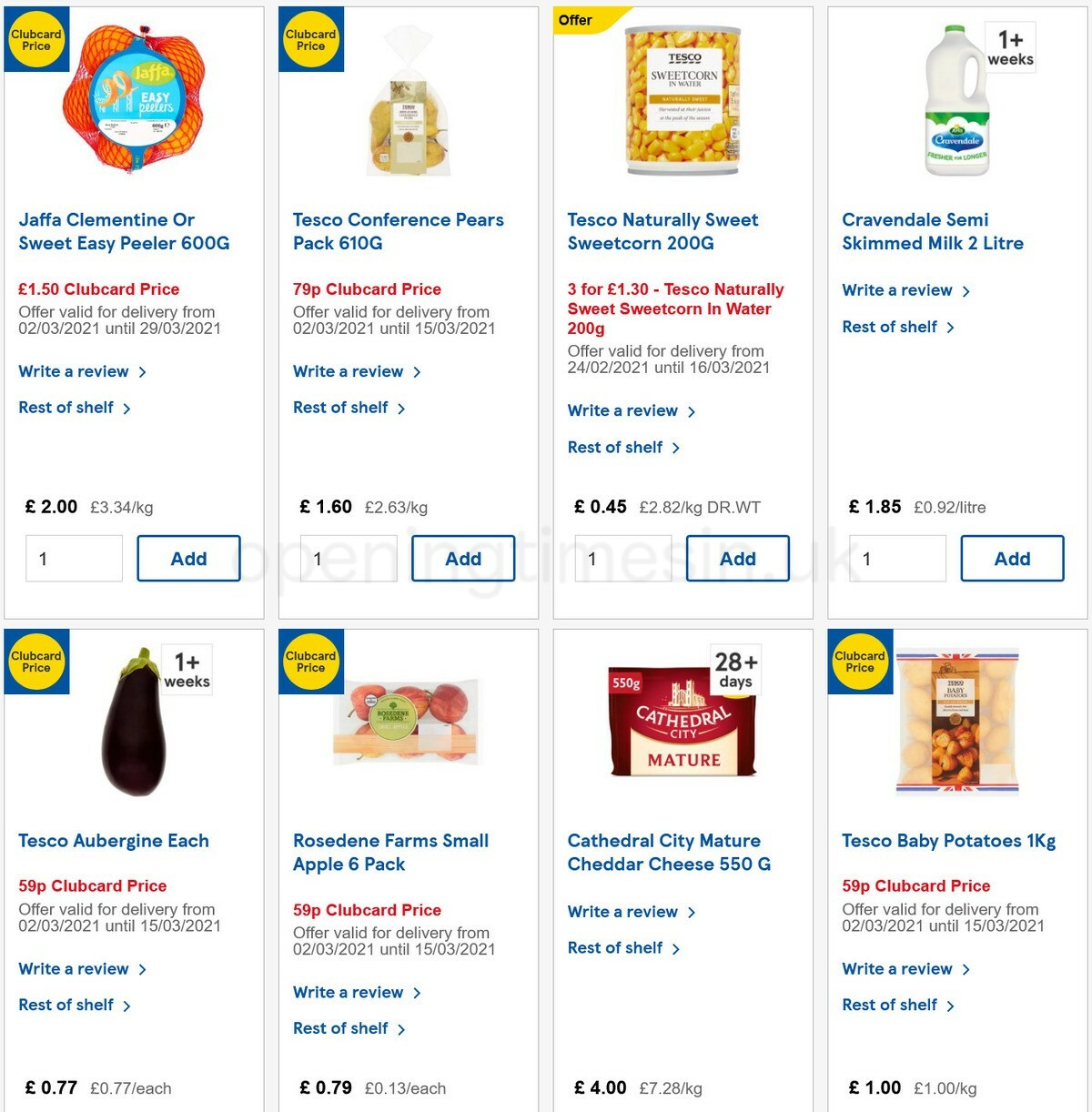 TESCO Offers from 10 March