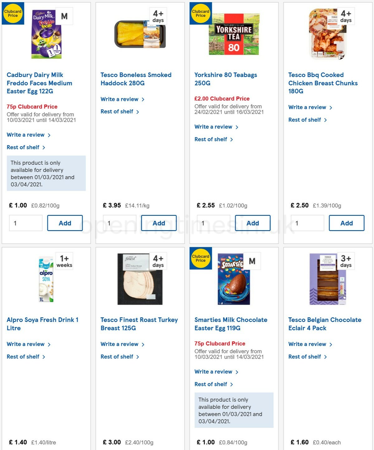 TESCO Offers from 10 March