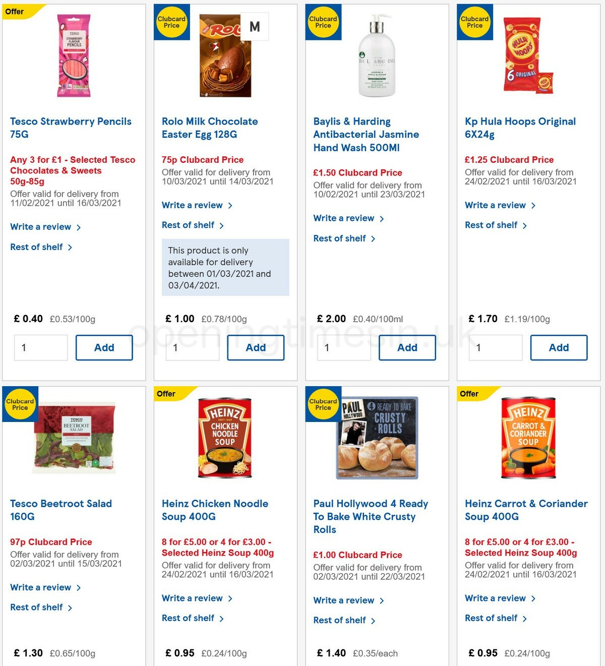 TESCO Offers from 10 March