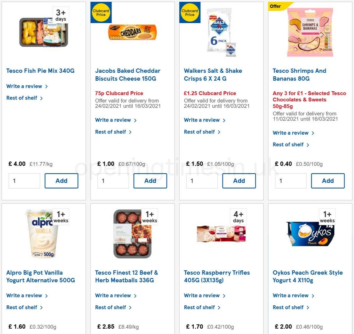 TESCO Offers from 10 March