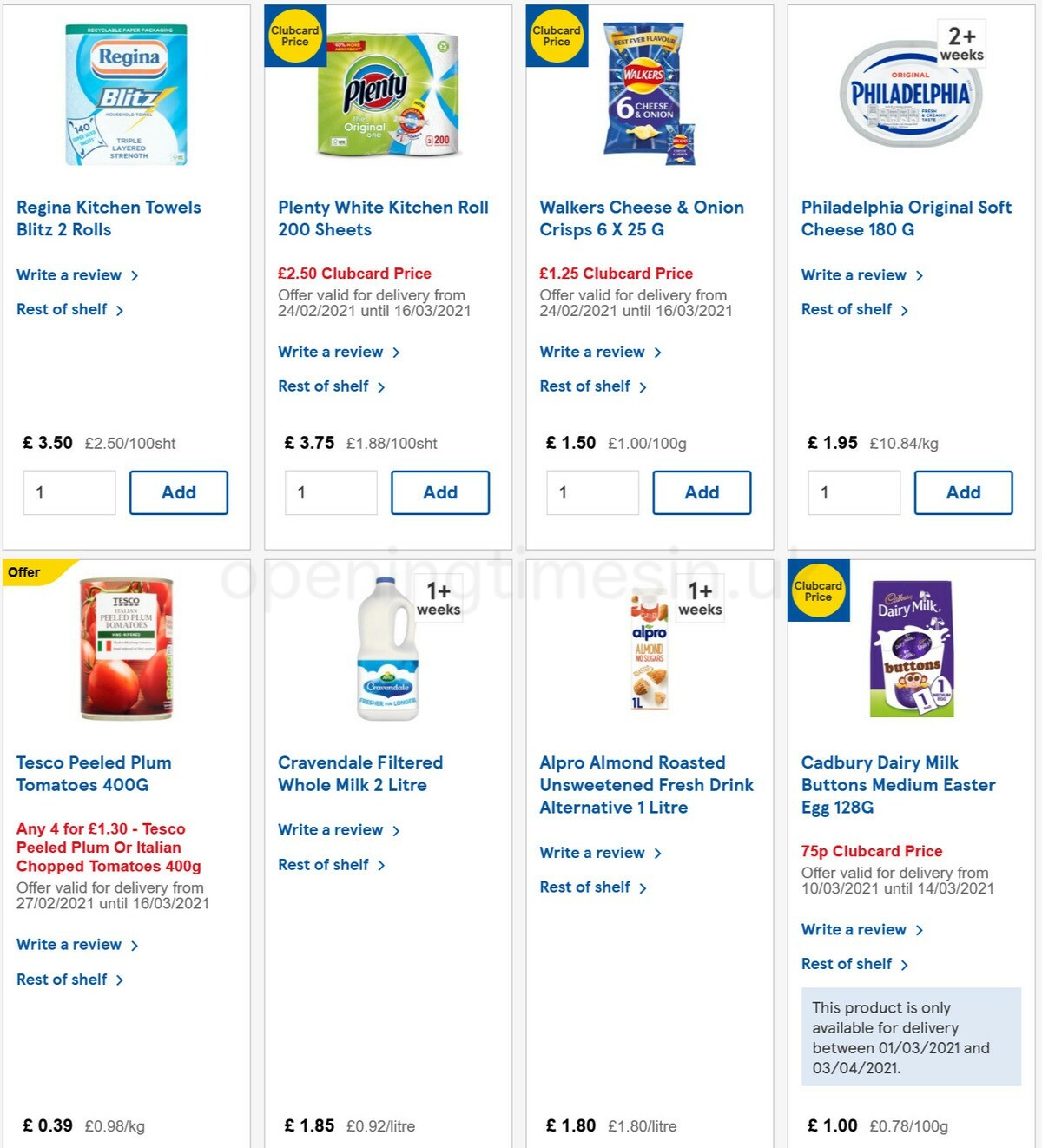 TESCO Offers from 10 March