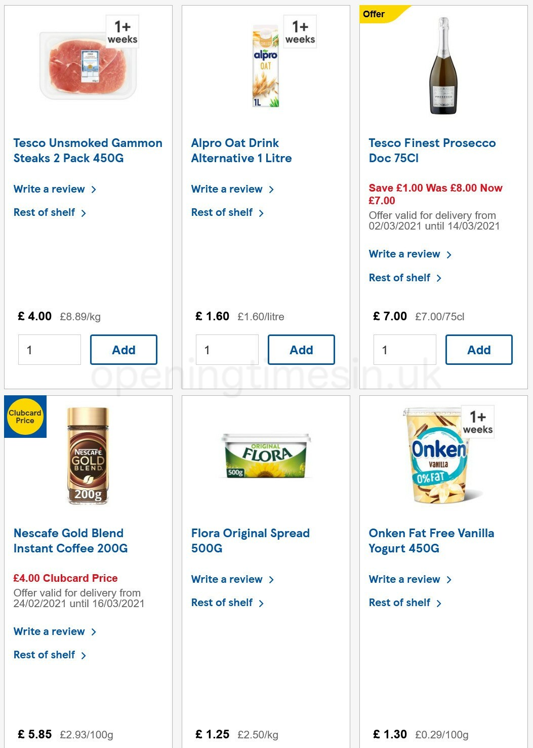 TESCO Offers from 10 March