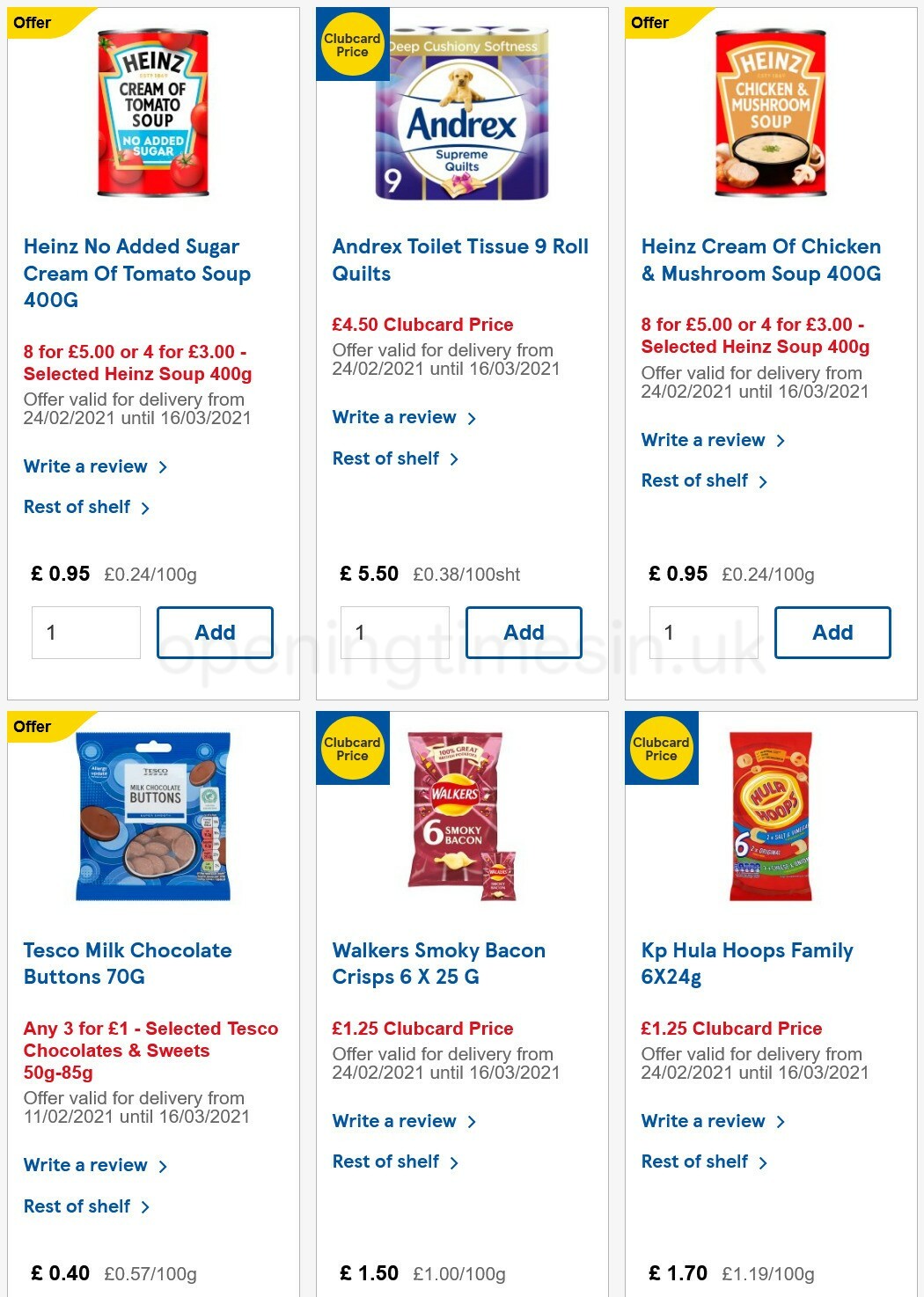 TESCO Offers from 10 March