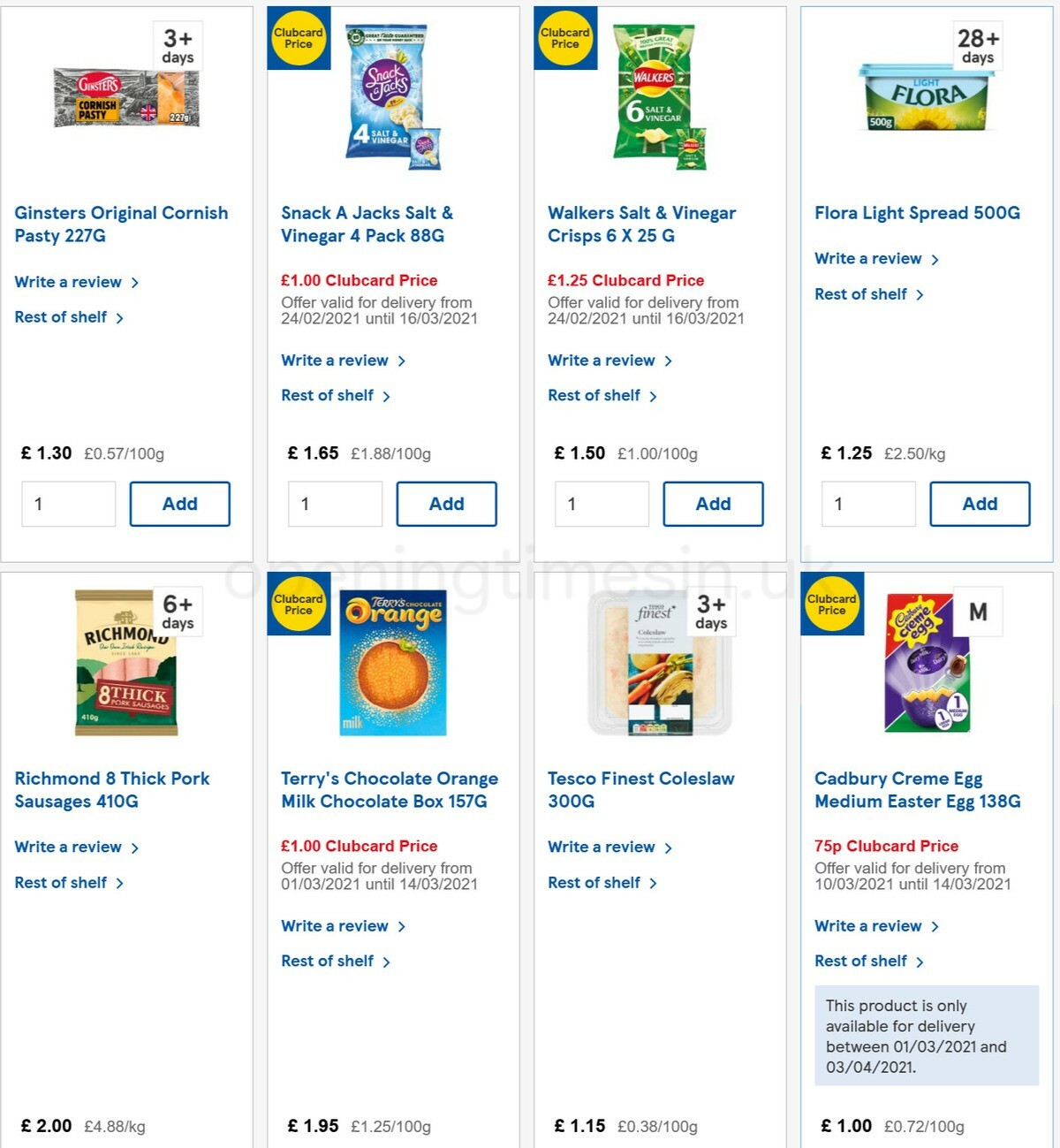TESCO Offers from 10 March