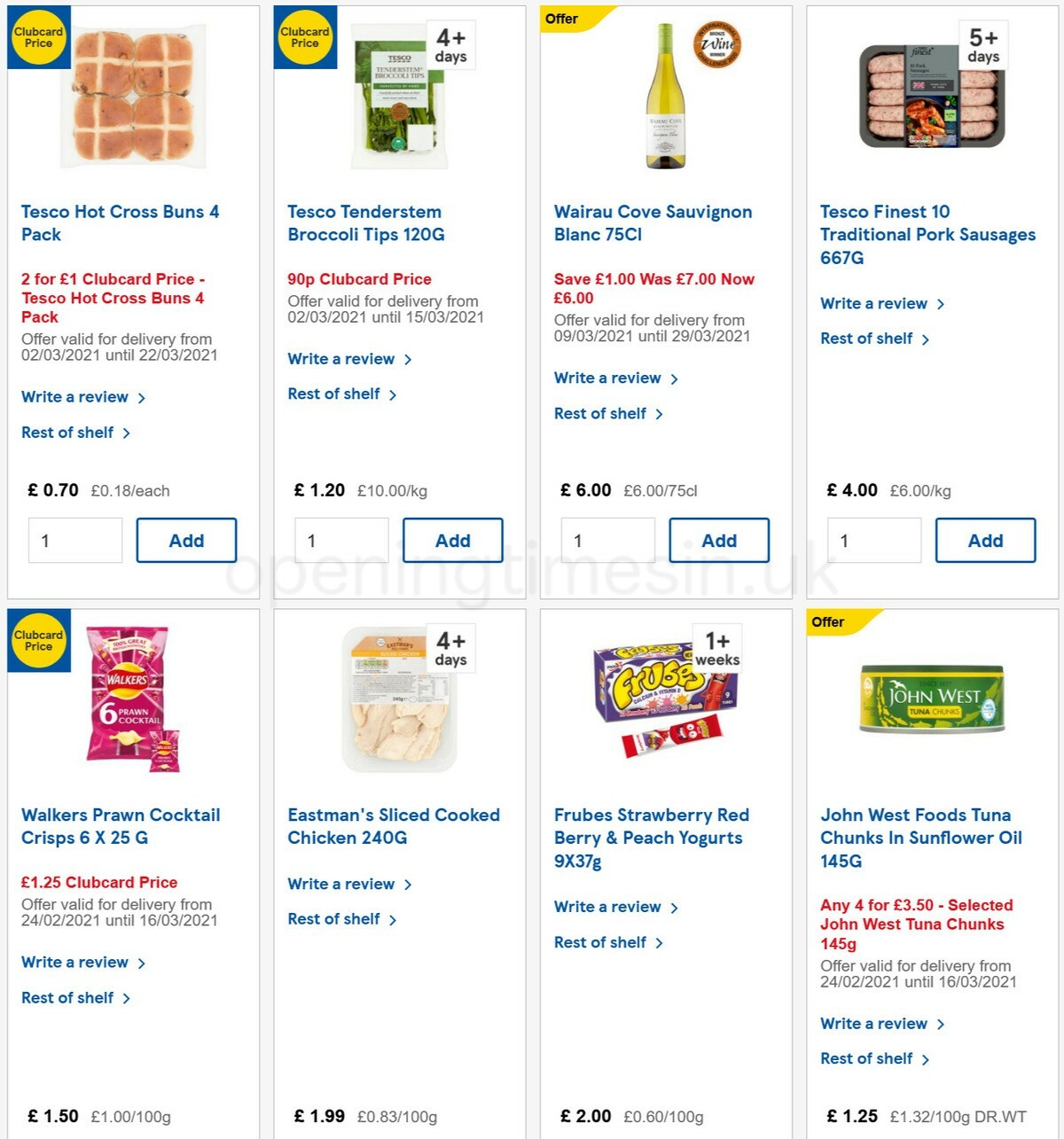 TESCO Offers from 10 March