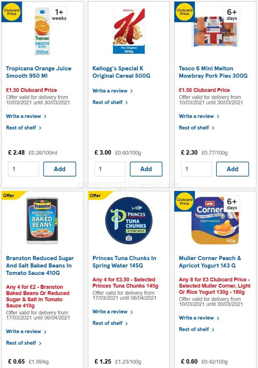 TESCO Offers from 17 March