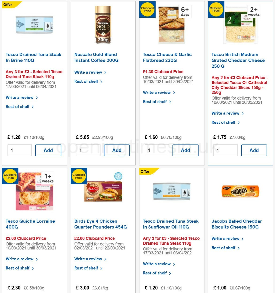 TESCO Offers from 17 March
