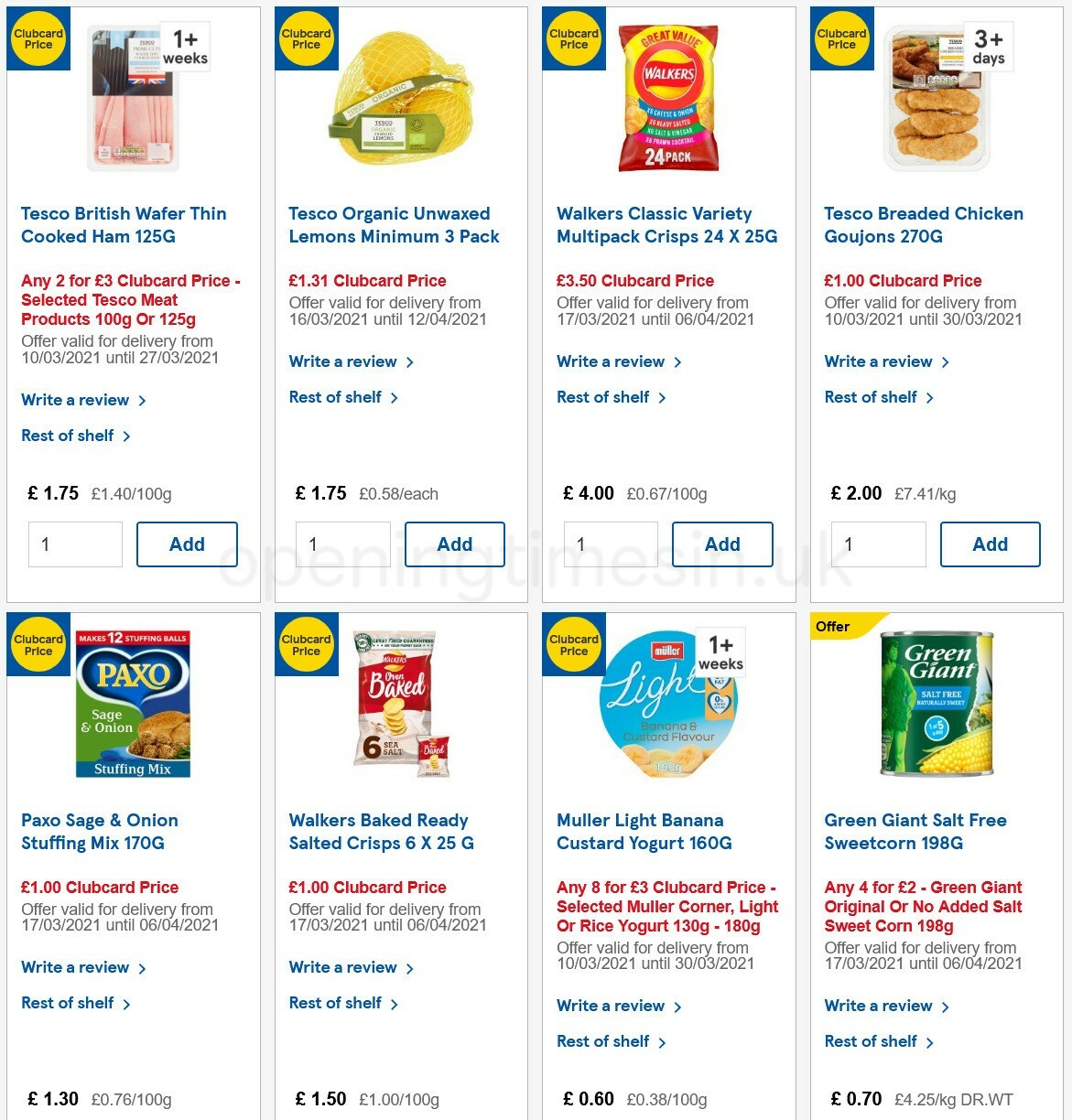 TESCO Offers from 24 March