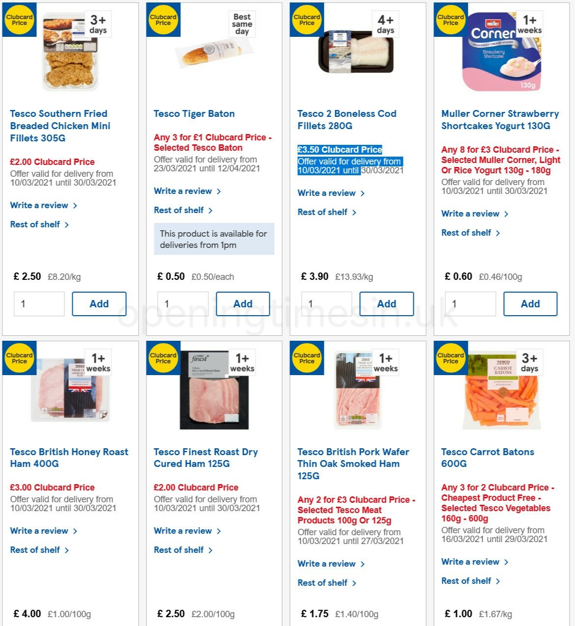 TESCO Offers from 24 March