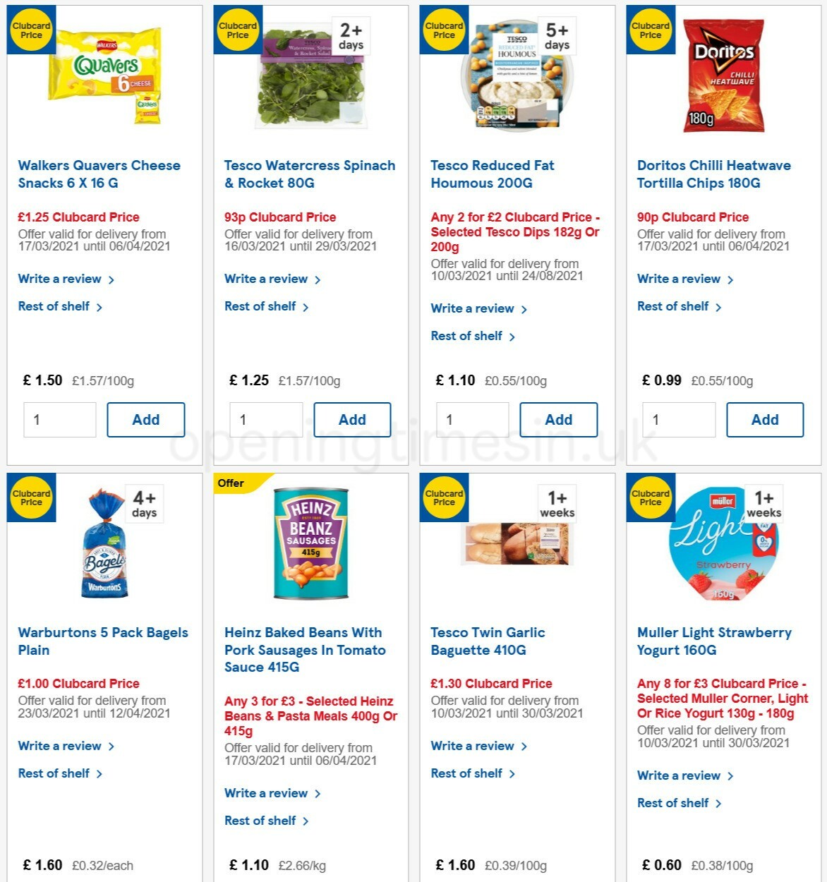 TESCO Offers from 24 March