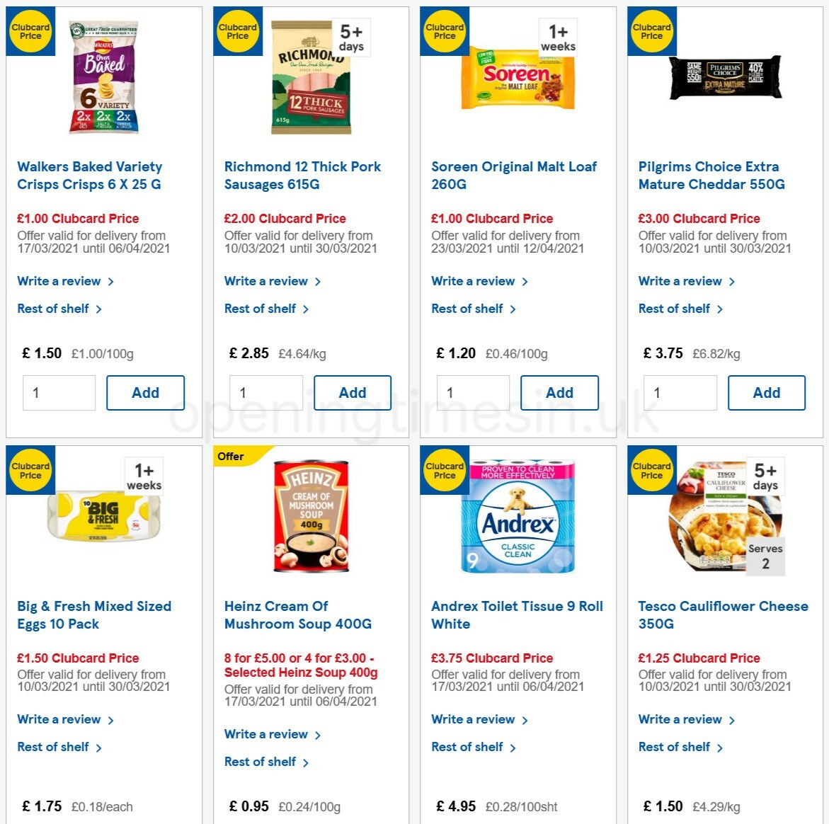 TESCO Offers from 24 March