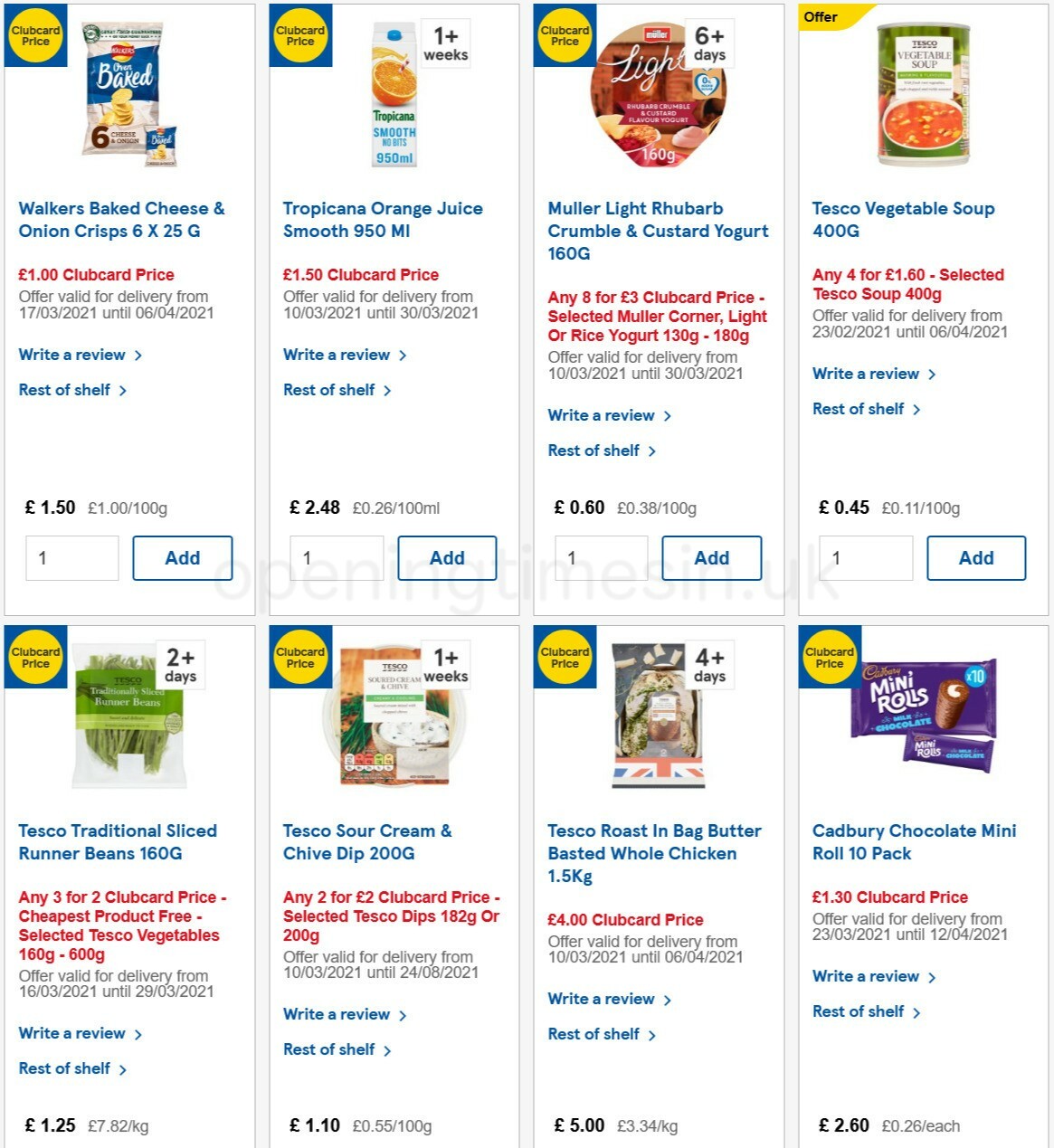 TESCO Offers from 24 March
