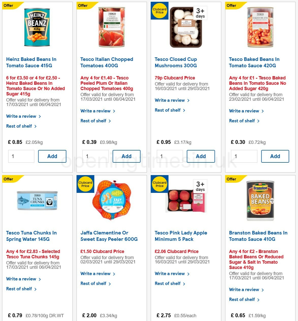 TESCO Offers from 24 March