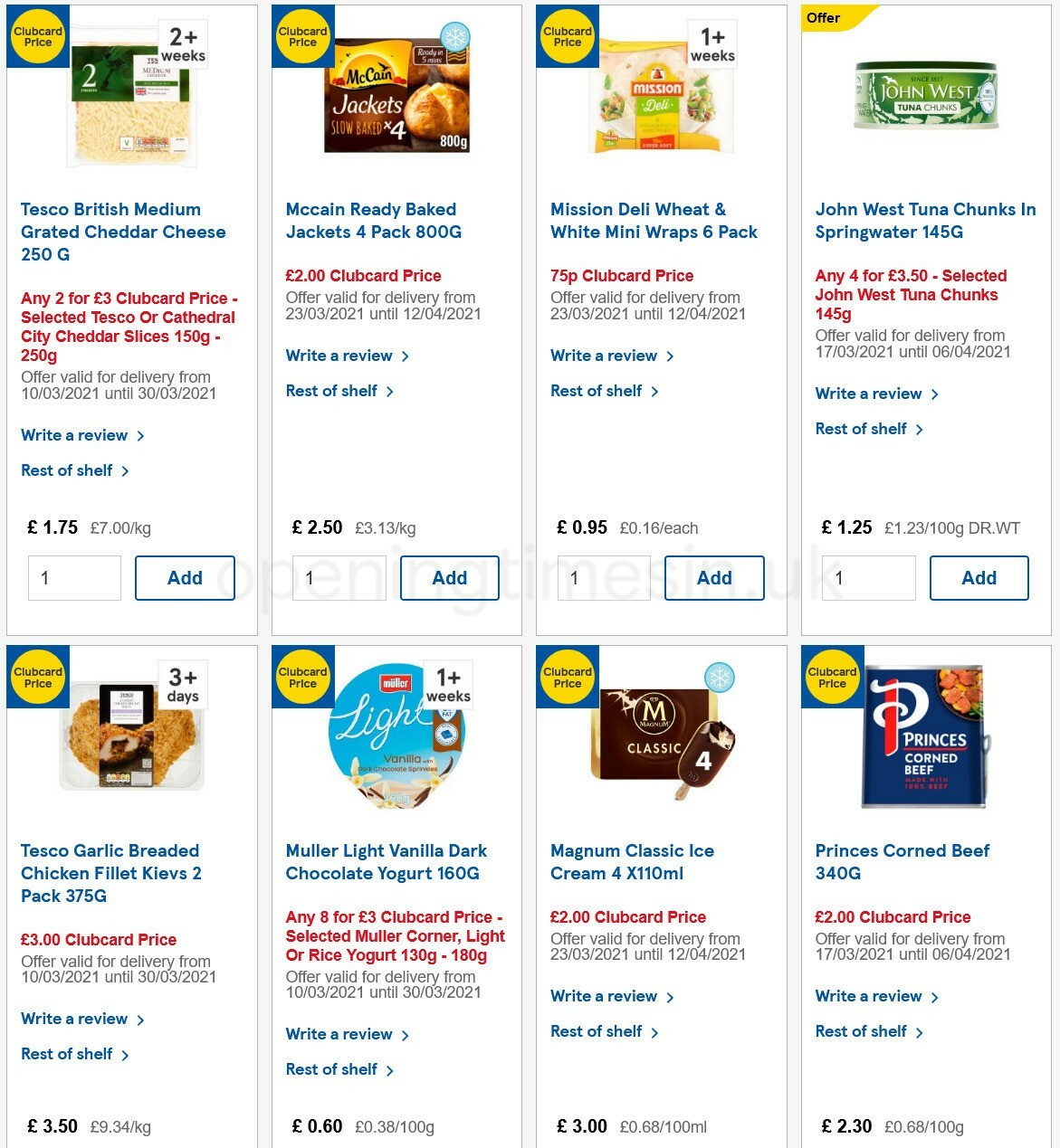 TESCO Offers from 24 March