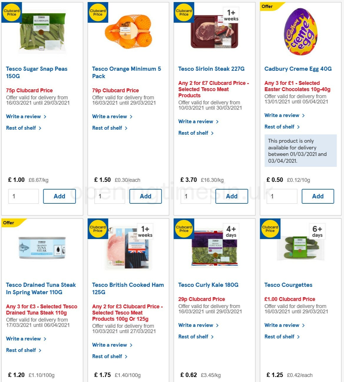 TESCO Offers from 24 March