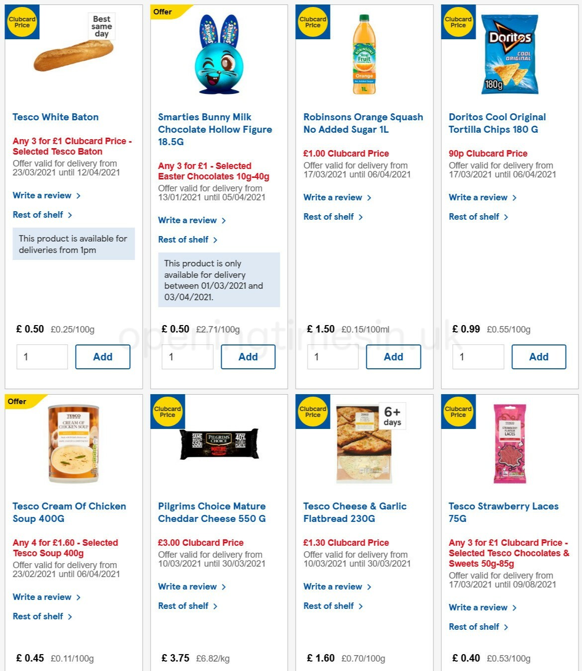 TESCO Offers from 24 March