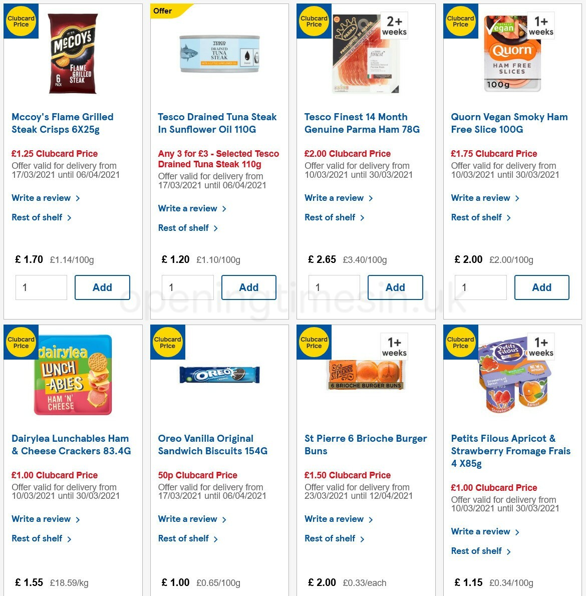 TESCO Offers from 24 March