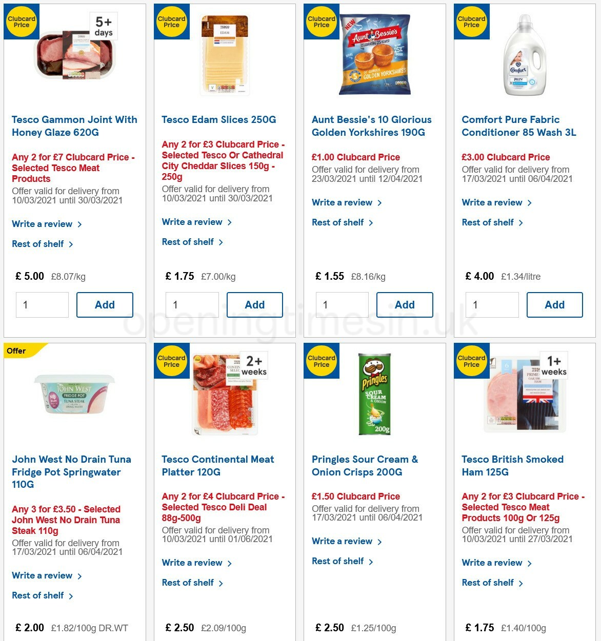 TESCO Offers from 24 March