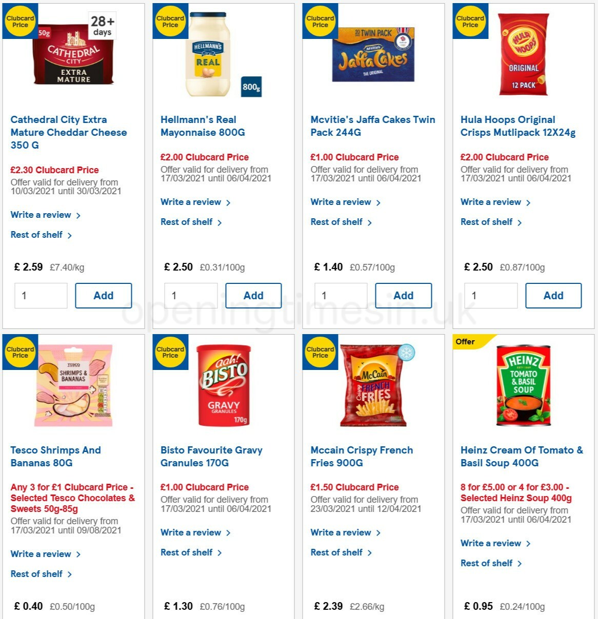 TESCO Offers from 24 March