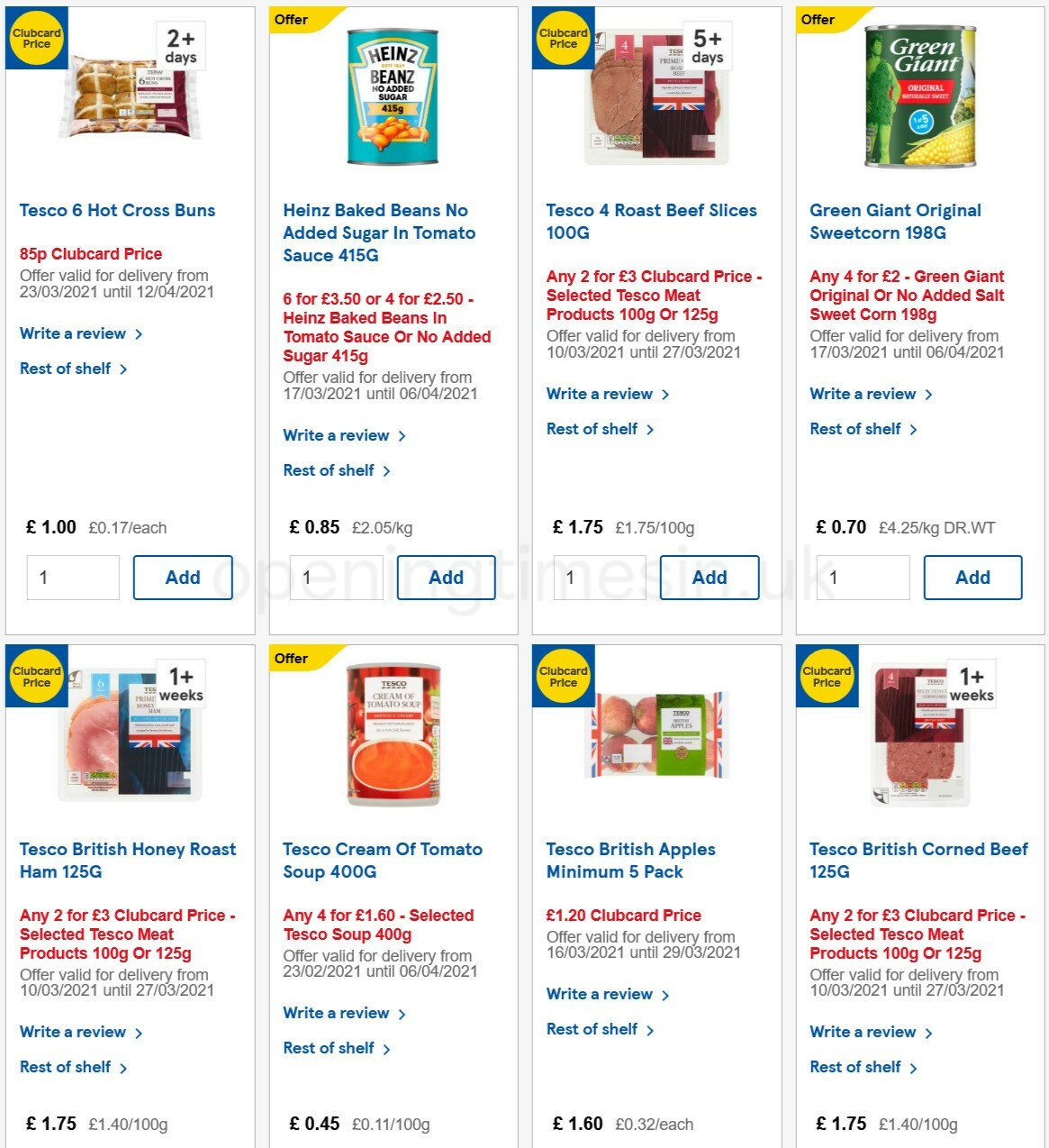 TESCO Offers from 24 March