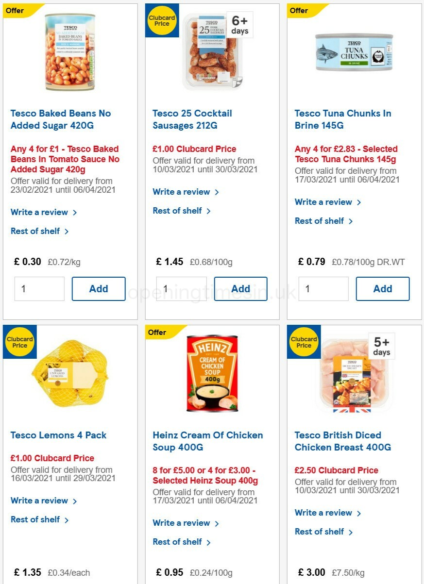 TESCO Offers from 24 March