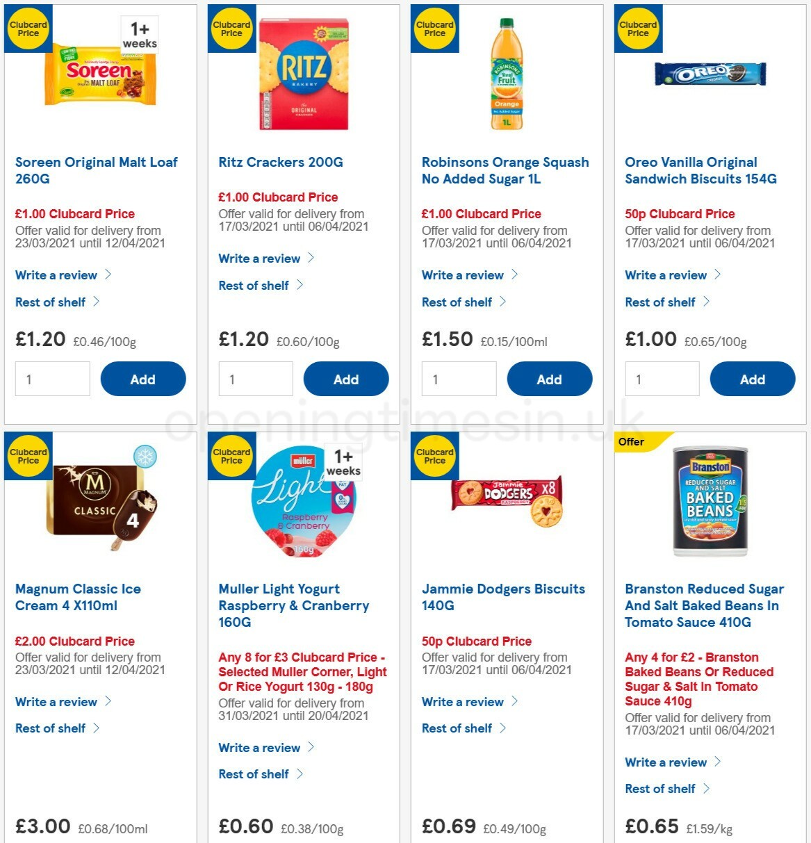 TESCO Offers from 31 March