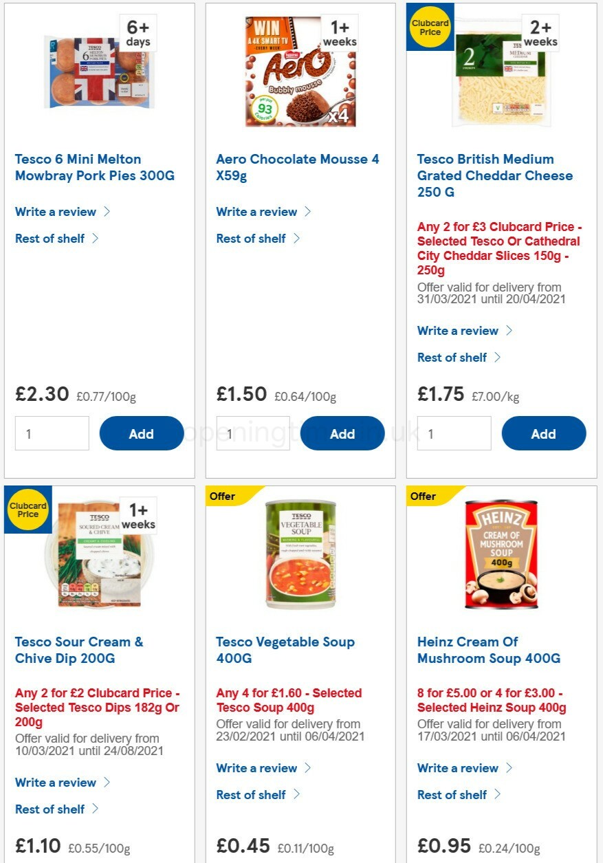TESCO Offers from 31 March