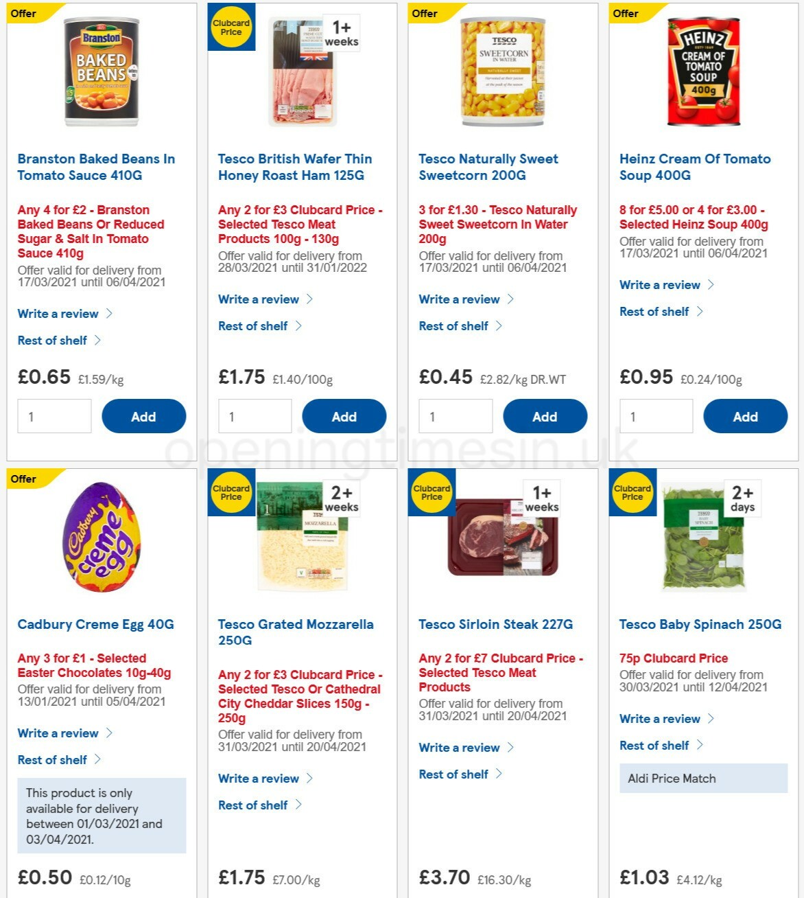 TESCO Offers from 31 March