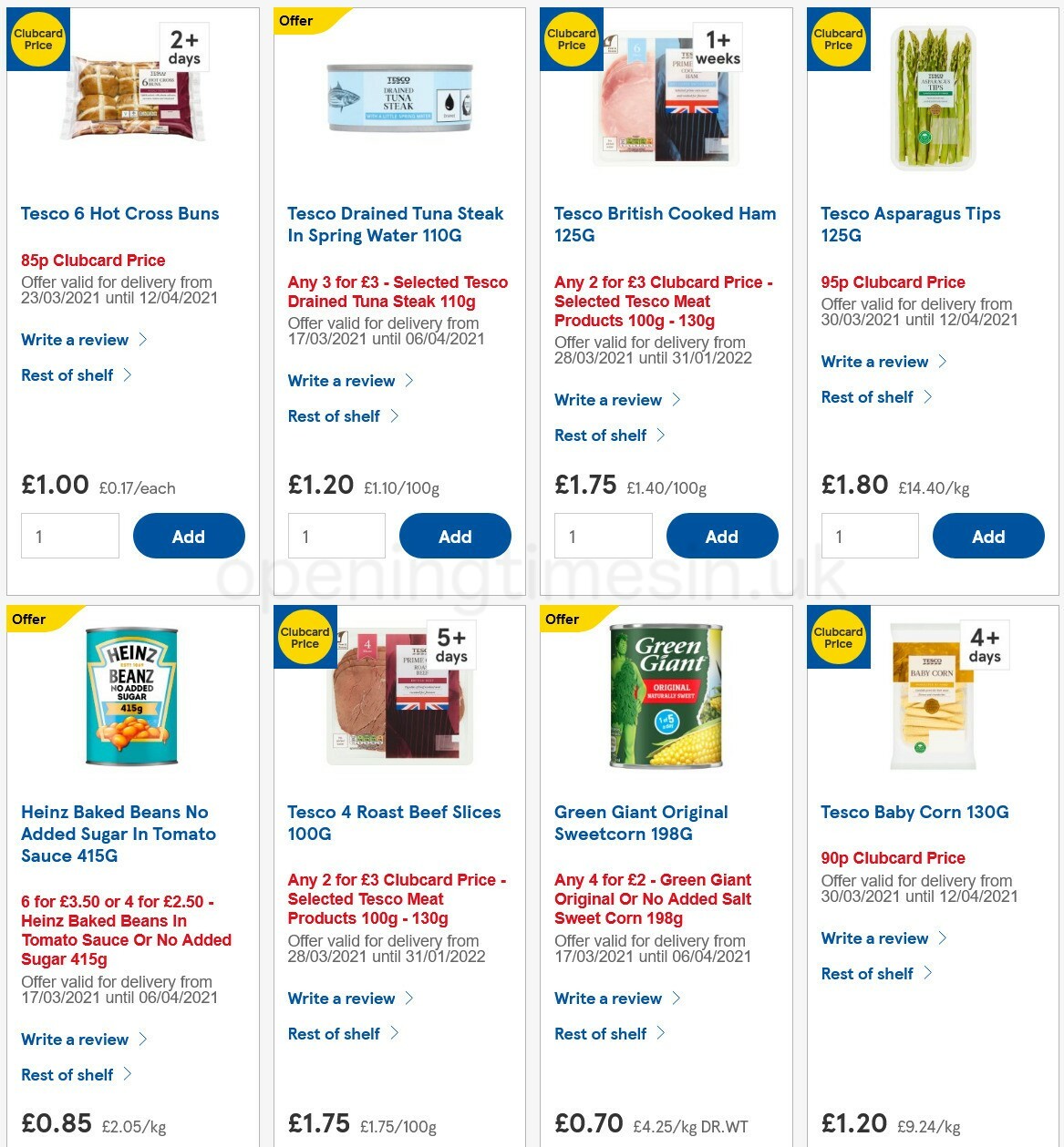 TESCO Offers from 31 March