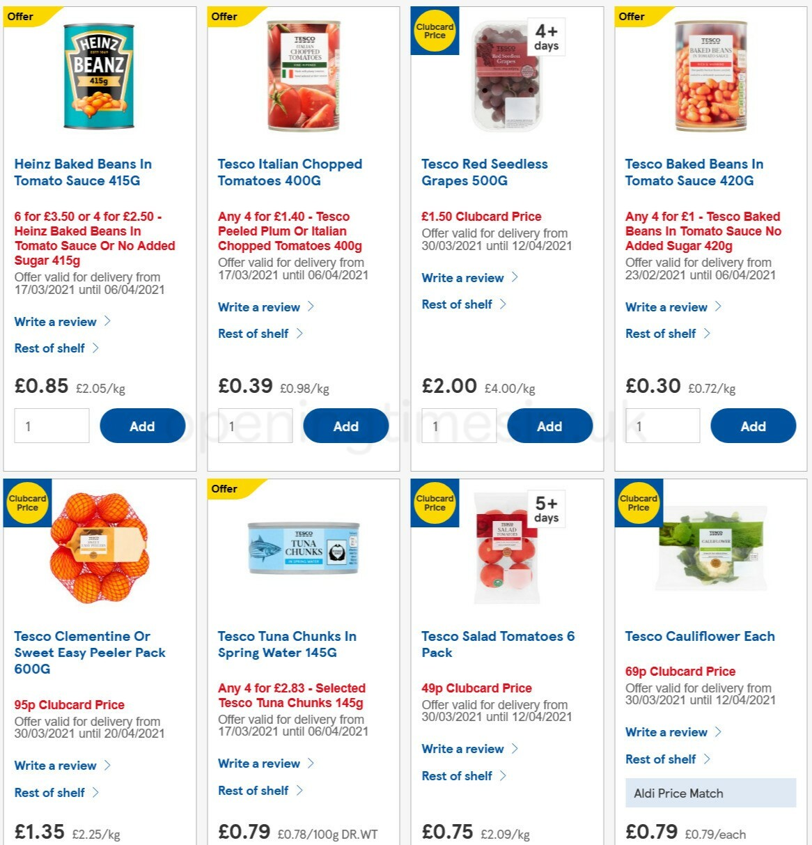 TESCO Offers from 31 March