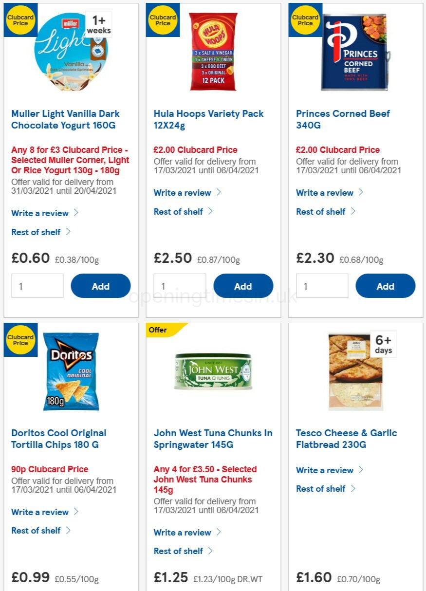 TESCO Offers from 31 March